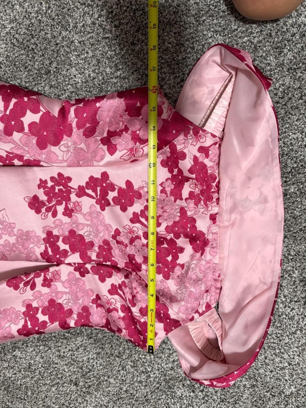 Adrianna Papell Pink Floral Off Shoulder Gown - Picture 12 of 12